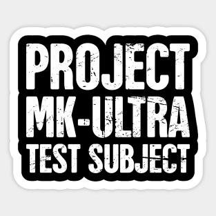 Conspiracy Theory Project MKUltra / MK ULTRA Sticker